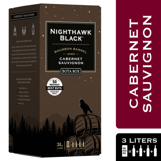 Nighthawk Black by Bota Box Bourbon Barrel Cabernet Sauvignon Red Wine, 3L