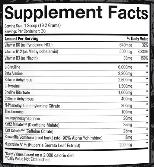 Nutra Innovations Epitome Hardcore 20 Servings