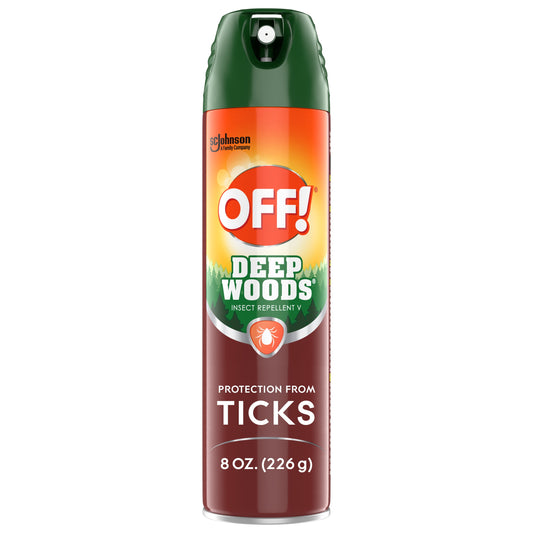 OFF! Deep Woods Tick Repellent V, Long Lasting Outdoor Tick Spray, 8 oz