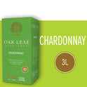 Oak Leaf Vineyards Chardonnay White Wine, 3 L Bag In Box, ABV 13.00%