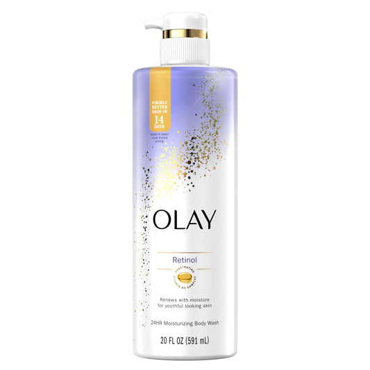 Olay Cleansing & Renewing Nighttime Women's Body Wash with Vitamin B3 and Retinol, 20 fl oz