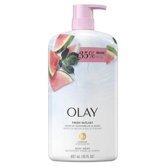 Olay Fresh Outlast Notes of Watermelon & Agave Body Wash, 30 fl oz