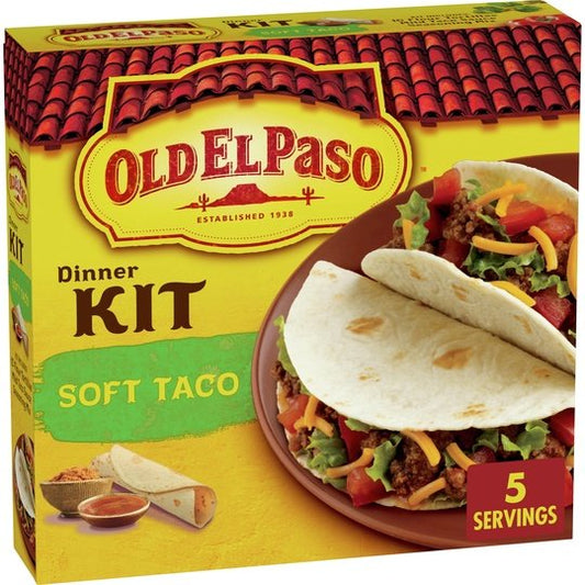 Old El Paso Soft Taco Dinner Kit, Easy Meal Prep, 12.5 oz.