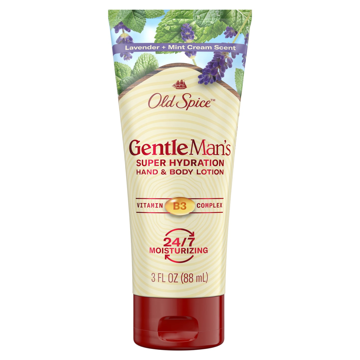 Old Spice Gentleman's Blend Super Hydration All Hand & Body Lotion, Lavender & Mint, 3.0 fl oz