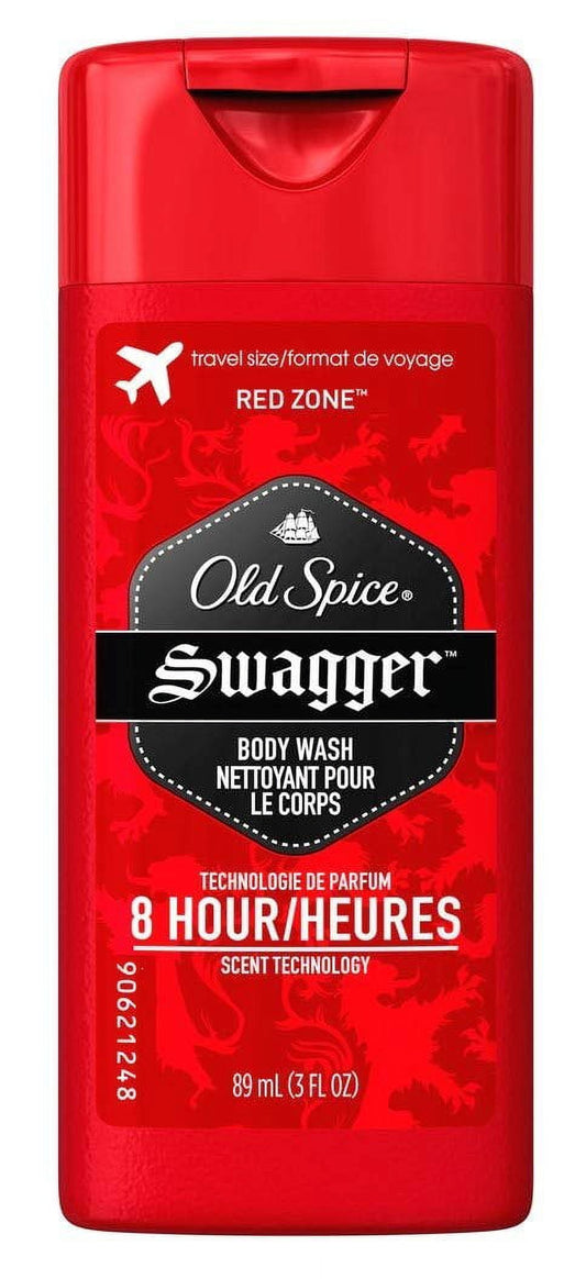 Old Spice Red Zone Swagger Body Wash, All Skin Types, Scent of Cedarwood, 3 fl oz