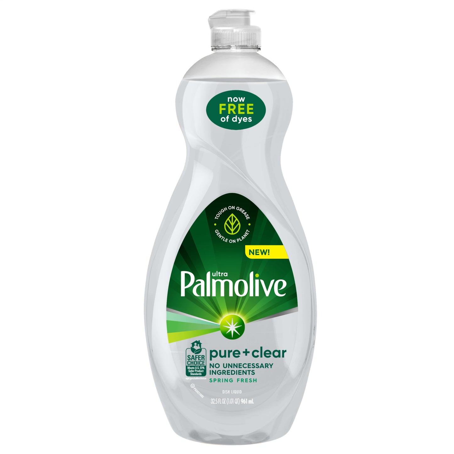 Palmolive Ultra Dishwashing Liquid Dish Soap, Pure + Clear Spring Fresh - 32.5 Fluid Ounce