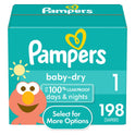 Pampers Baby Dry Diapers Size 1, 198 Count