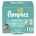 Pampers Baby Dry Diapers Size 2, 112 Count