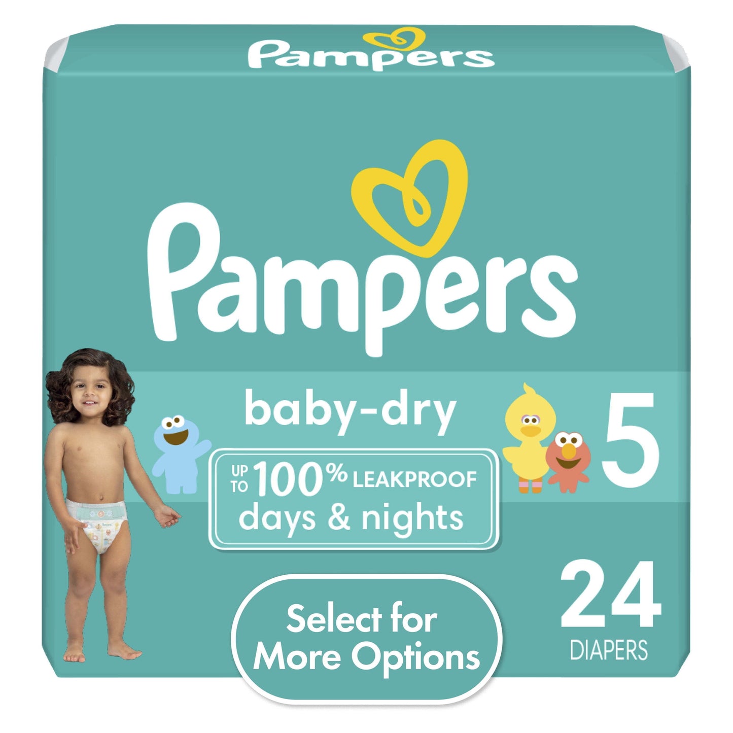 Pampers Baby Dry Diapers Size 5, 24 Count (Select for More Options)