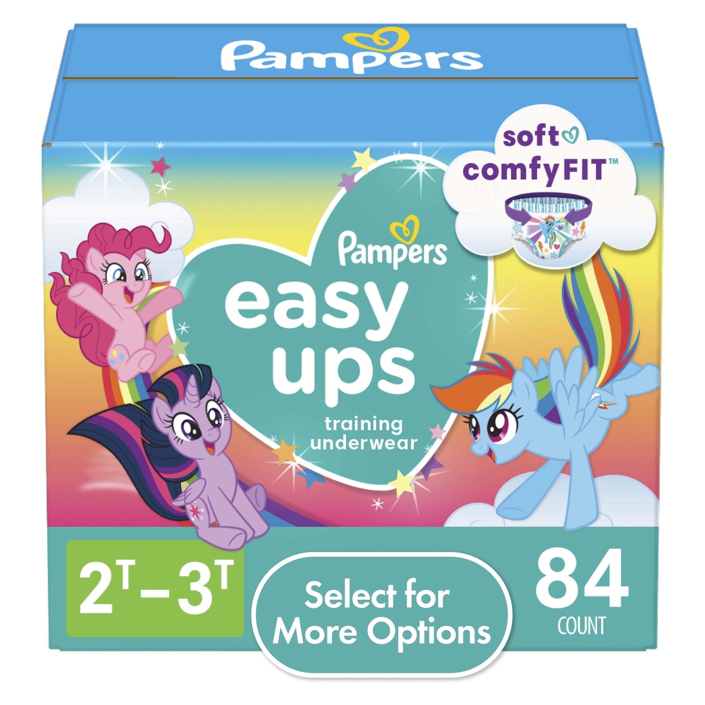 Pampers Easy Ups My Little Pony Training Pants Toddler Girls 2T/3T 84 Ct