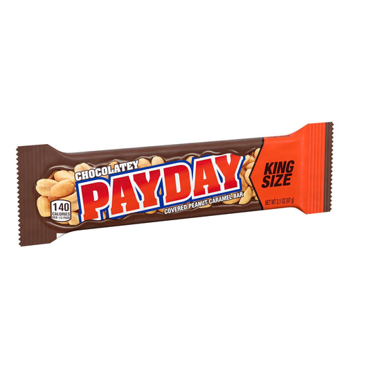 Payday Chocolatey Peanut Caramel King Size Candy, Bar 3.1 oz