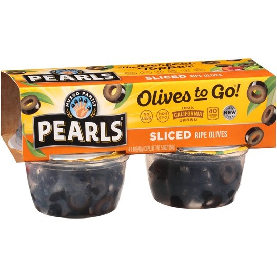 PearlsÂ® Sliced California Ripe Olives 4-1.4 oz. Cup