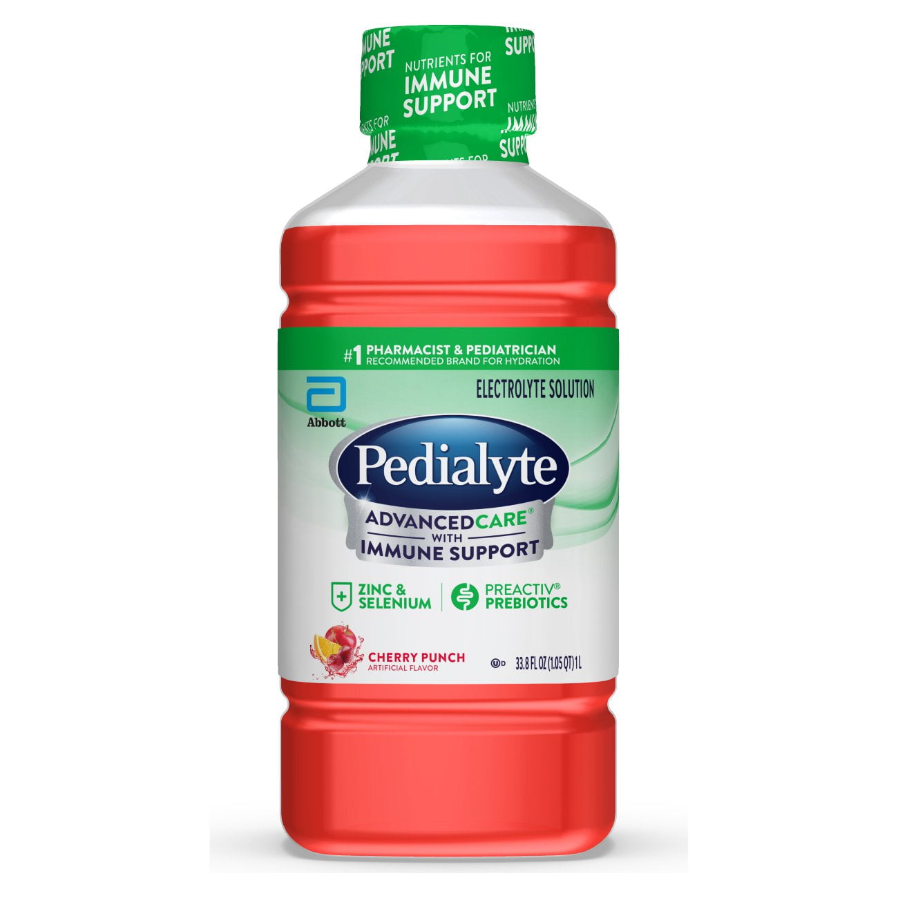 Pedialyte AdvancedCare Electrolyte Solution Cherry Punch Ready-to-Drink 1.1 qt