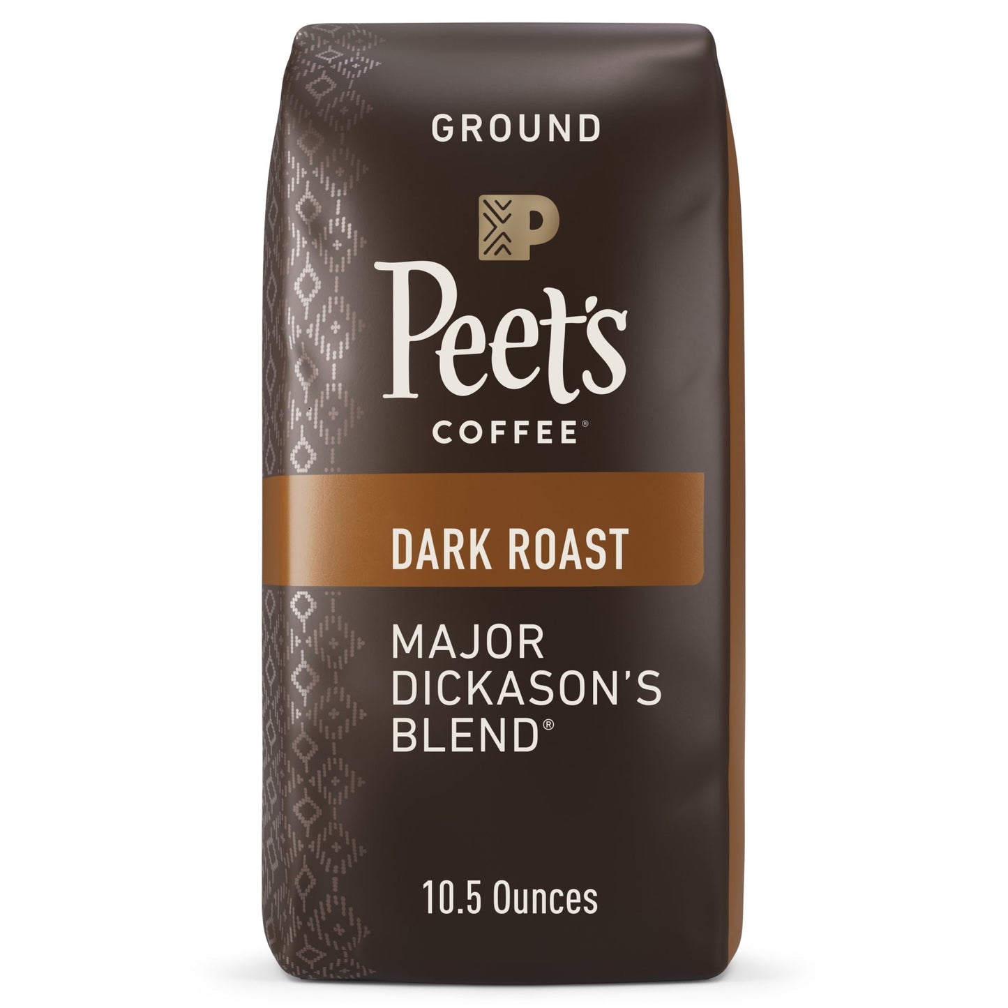 Peet's Coffee Major Dickason's Blend Ground Coffee, Premium Dark Roast, 100% Arabica, 10.5 oz