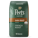 Peet's Coffee Organic French Roast Ground Coffee, Premium Dark Roast, 100% Arabica, 18 oz