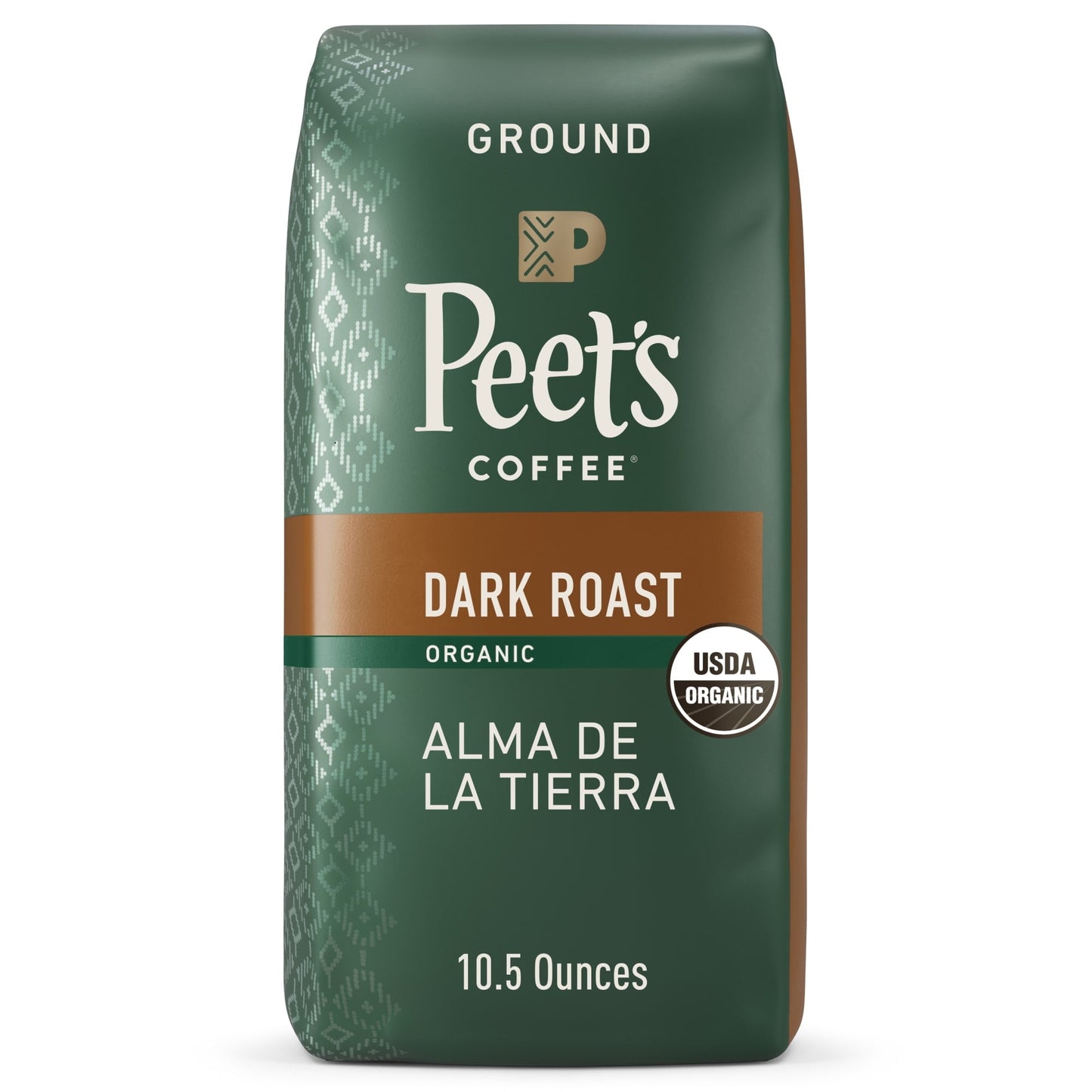 Peet's Coffee USDA Organic Alma De La Tierra Ground Coffee, Premium Dark Roast, 100% Arabica, 10.5 oz