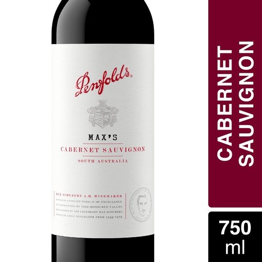 Penfolds Max's South Australia Cabernet Sauvignon Red Wine, 750ml Bottle, 14.5% ABV