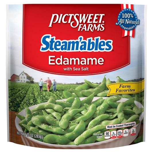 Pictsweet Farms® Steam'ables® Edamame with Sea Salt, Farm Favorites, Frozen Vegetables,10 oz.