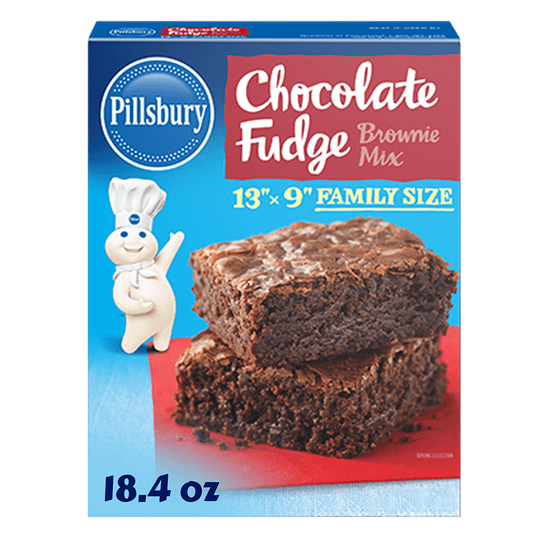 Pillsbury Family Size Chocolate Fudge Brownie Mix, 18.4 Oz Box