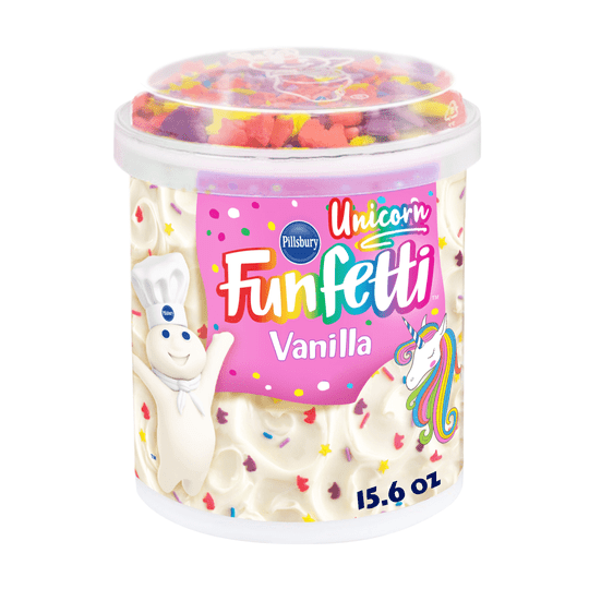 Pillsbury Funfetti Unicorn Vanilla Frosting, 15.6 Oz Tub