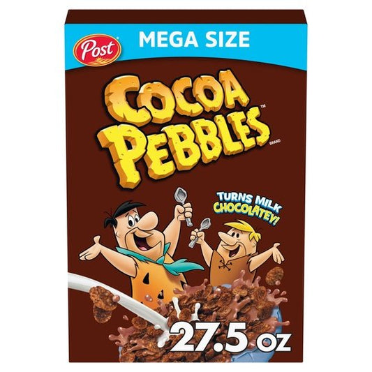 Post Cocoa PEBBLES Cereal, 27.5 OZ Box