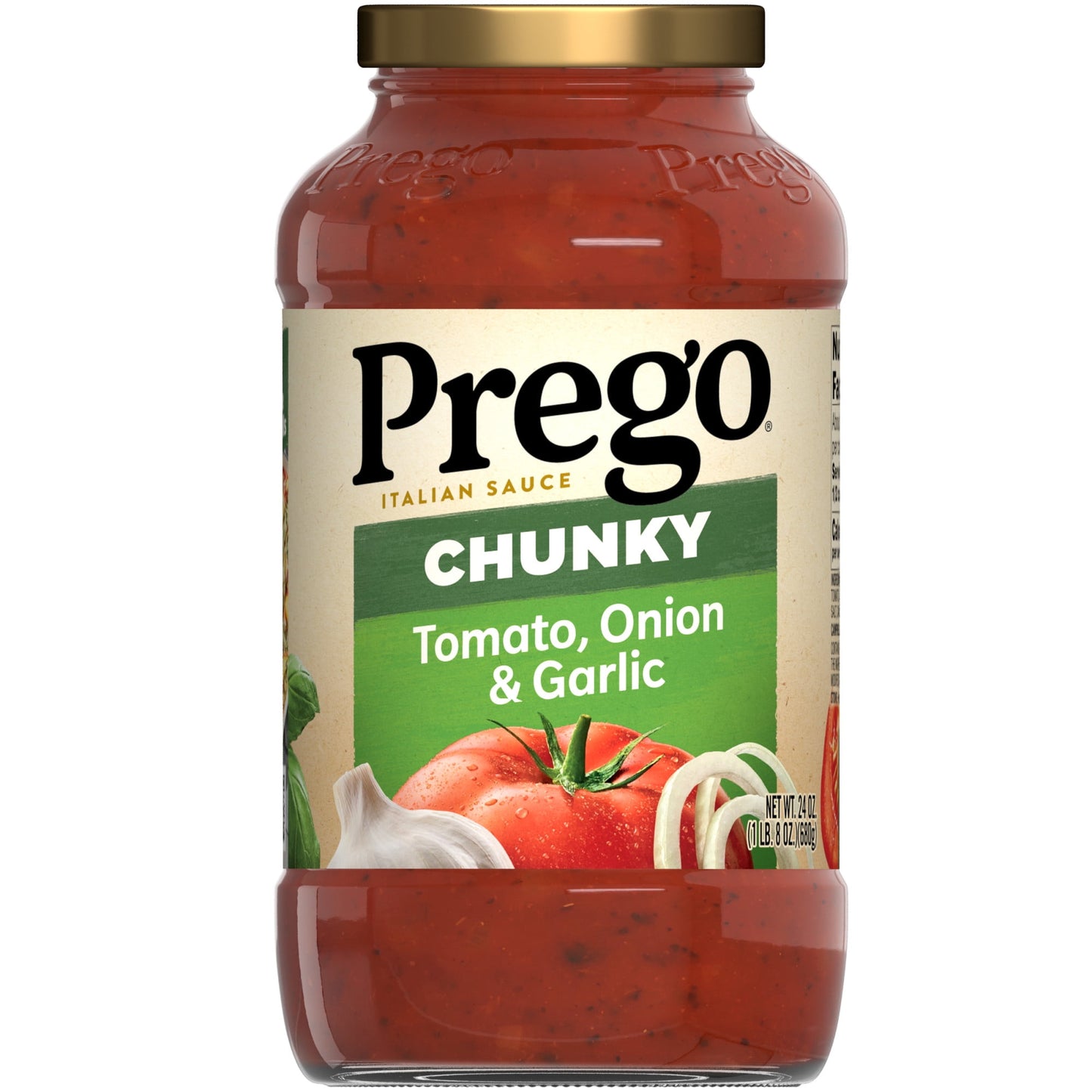 Prego Chunky Tomato with Garlic and Onion Spaghetti Sauce, 24 oz Jar