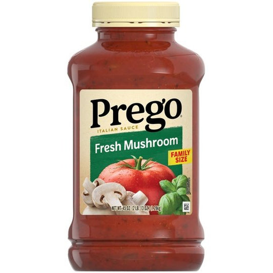 Prego Fresh Mushroom Spaghetti Sauce, 45 oz Jar