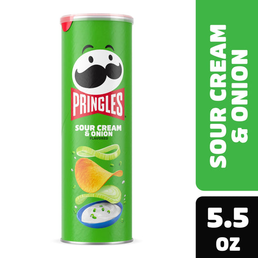 Pringles Sour Cream and Onion Potato Crisps Chips, 5.5 oz