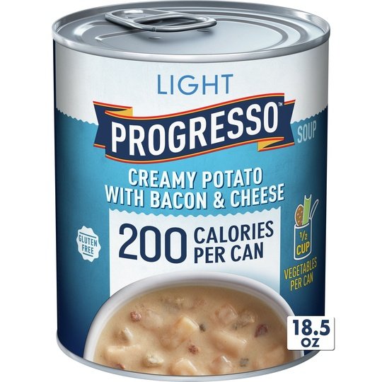 Progresso Light, Creamy Potato With Bacon & Cheese Canned Soup, Gluten Free, 18.5 oz.