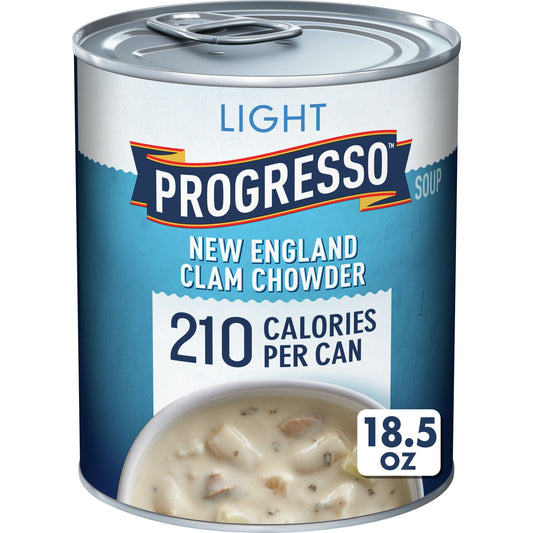 Progresso Light, New England Clam Chowder Soup, Gluten Free, 18.5 oz.