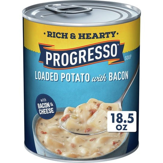 Progresso Loaded Potato Bacon Soup, Rich & Hearty Canned Soup, 18.5 oz