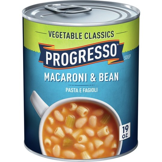 Progresso Vegetable Classics, Macaroni & Bean Canned Soup, 19 oz.