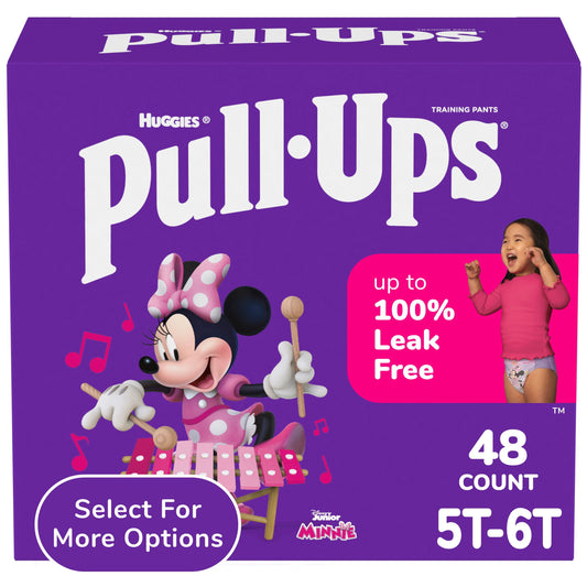 Pull-Ups Girls' Potty Training Pants, 5T-6T (50+ lbs), 48 Count