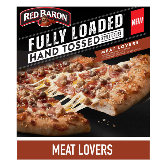 Red Baron Frozen Pizza Fully Loaded Hand Tossed-Style Meat Lovers