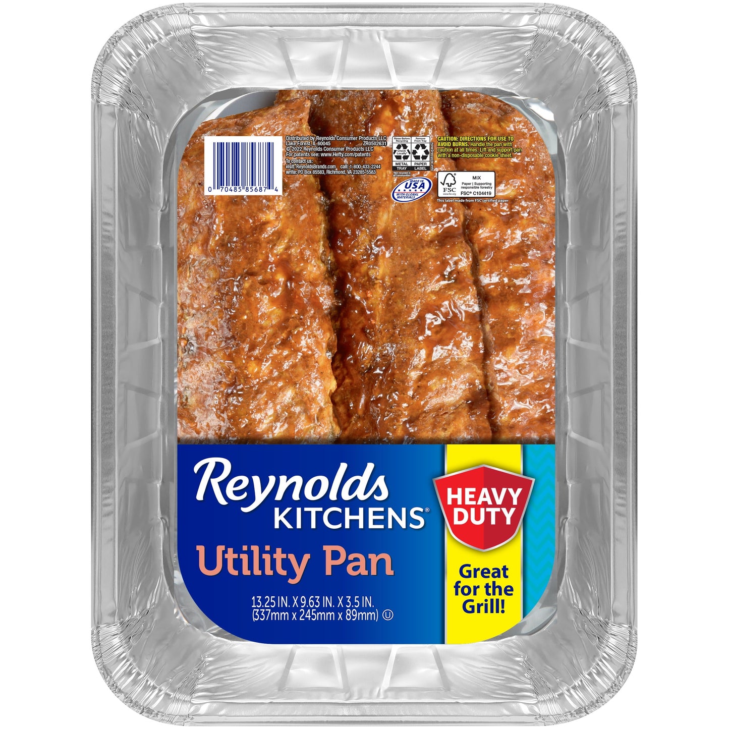 Reynolds Kitchens Heavy Duty Grilling Pan, 13.25 x 9.63 x 3.5 inches