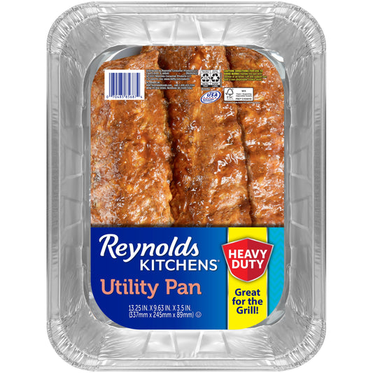 Reynolds Kitchens Heavy Duty Grilling Pan, 13.25 x 9.63 x 3.5 inches