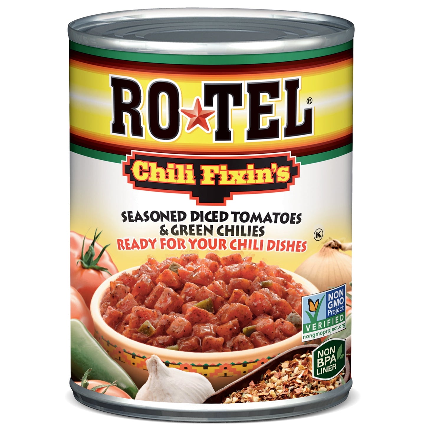 Rotel Chili Fixin's Diced Tomatoes & Green Chilies, 10 oz