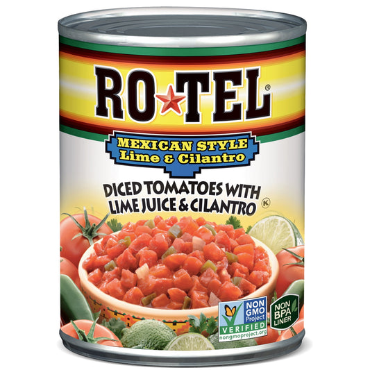 Rotel Mexican Style Diced Tomatoes, Lime Cilantro Green Chili 10 oz