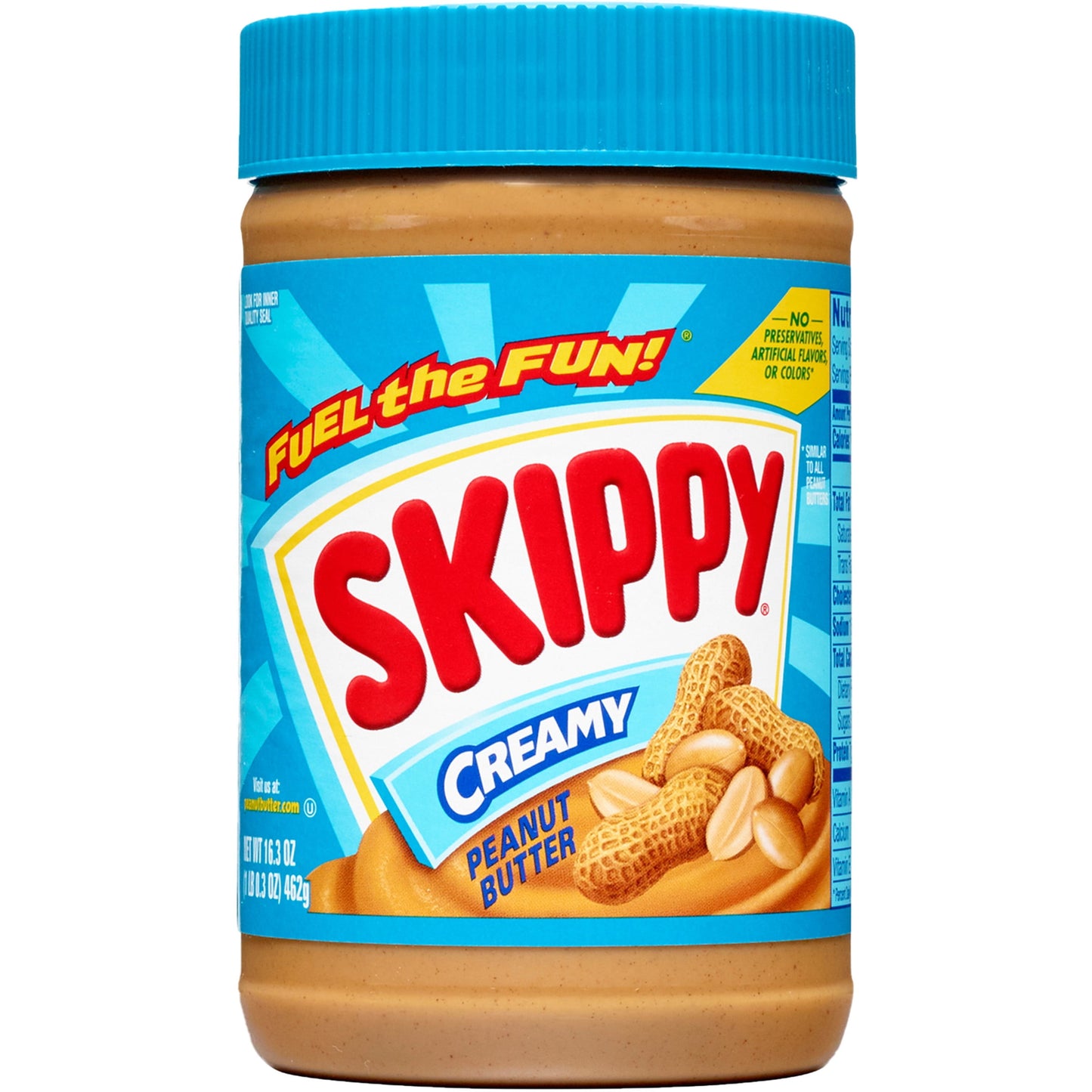 SKIPPY Peanut Butter, Creamy, Plastic Jar 16.3 oz