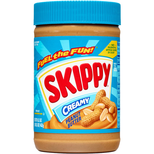 SKIPPY Peanut Butter, Creamy, Plastic Jar 16.3 oz