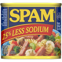 SPAM 25% Less Sodium, 7 g of protein, 12 oz.