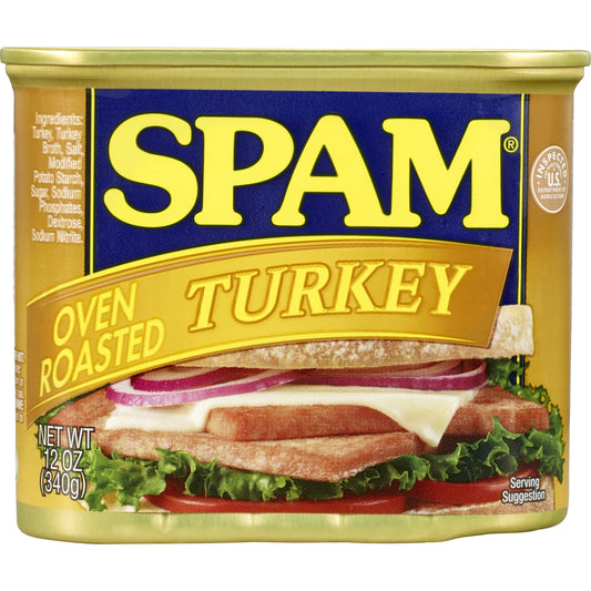 SPAM Oven Roasted Turkey, 9 g protein, 12 oz Aluminum Can