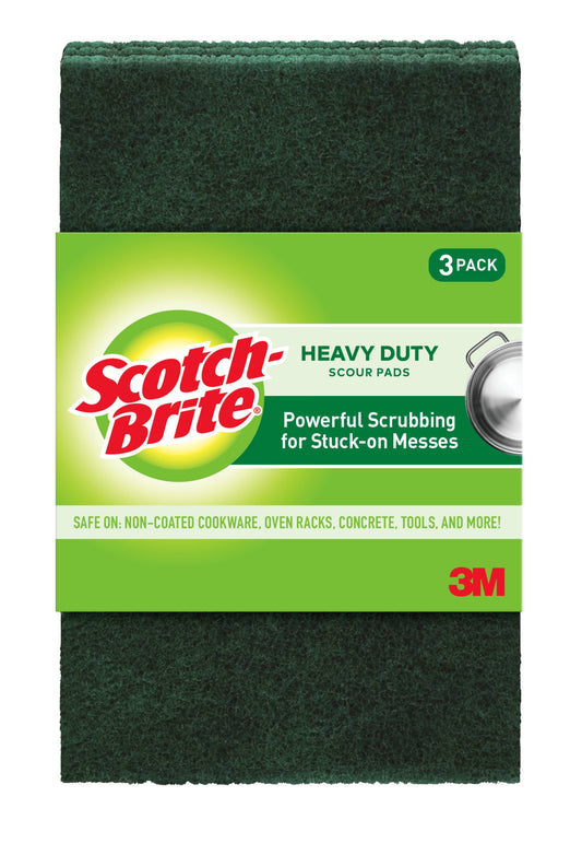 Scotch-Brite Heavy Duty Scour Pads, 3 Scouring Pads