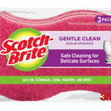 Scotch-Brite Sponge for Delicate Surfaces, Gentle Safe Clean, 3 Scrubbers