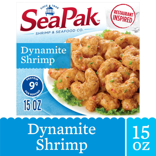 SeaPak Dynamite Shrimp with Creamy Spicy Chili Sauce, Small, 15oz (Frozen)