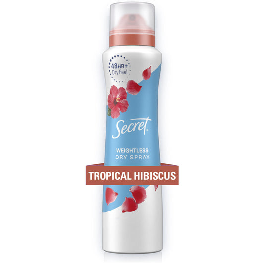 Secret Dry Spray Antiperspirant Deodorant for Women, Tropical Hibiscus, 4.1 oz