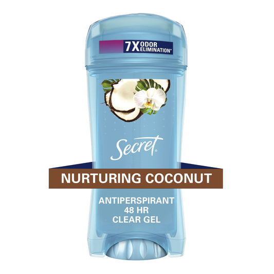 Secret Fresh Clear Gel Antiperspirant and Deodorant for Women, Coconut Scent, 2.6 oz