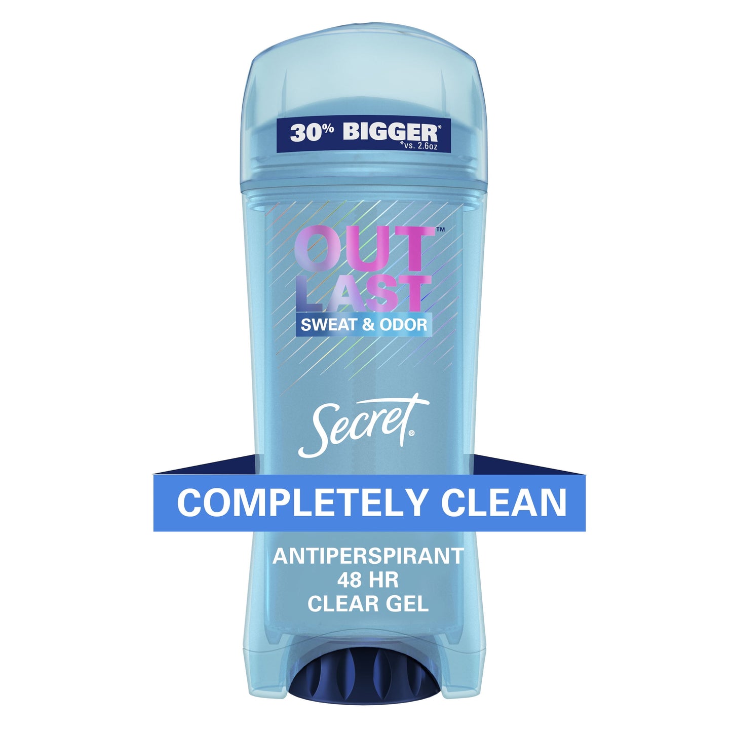 Secret Outlast Clear Gel Antiperspirant Deodorant for Women Completely Clean, 3.4 oz