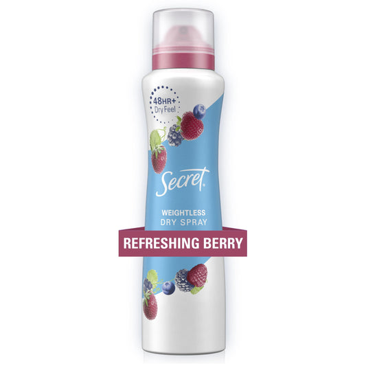 Secret Women's Dry Spray Antiperspirant and Deodorant, Refreshing Berry, 4.1 oz