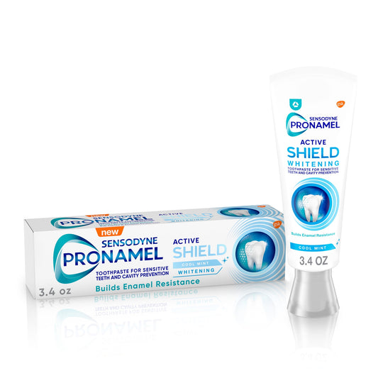 Sensodyne Pronamel Active Shield Whitening Enamel Toothpaste, Cool Mint, 3.4 Oz